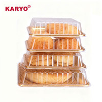 KYG-0038 vente en gros de boîte d'emballage de biscuits jetables en plastique PET pour la cuisson des aliments Dessert Pâtisserie Récipient à emporter