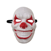 Masque de Clown Maléfique Effrayant à Bouche Mobile, Masque de Joker Blanc et Rouge pour Fête d'Halloween, Maison Hantée, Décoration Thème Horreur