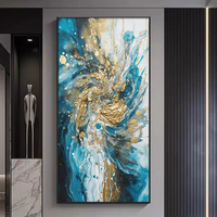 Décoration murale de luxe abstraite pour hôtel, affiche d'art murale en marbre doré et vert, impression encadrée, peinture texturée 3D en diamant et cristal