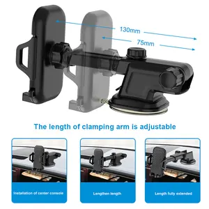 360 Degree Rotatable And Retractable Long Arms Strong Suction Flexible Car Phone Holder Dashboard Mount For IPhone Car Holder