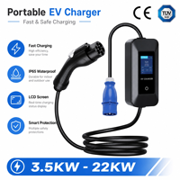 220V Elektroauto-Ladegerät Tragbares Ladegerät Typ2 110V Changan Typ 2 EV-Ladegerät 22 kW Überspannungsschutz Typ 2 EV-Ladegerät