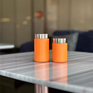 316 Stainless Steel Vacuum Insulated Mug Orange Mini Food Jar For Travel Outdoor Use - Product Image 3