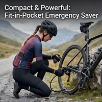 Pompe à vélo électrique portable Briviga 120 PSI, mini gonfleur de pneus intelligent, mini pompe à air électrique, accessoires pour valves Presta et Schrader