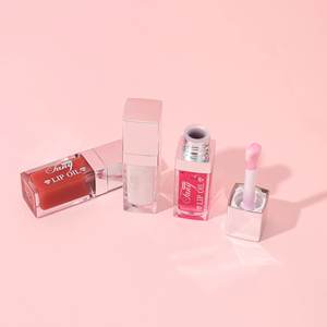 Aceite hidratante cuadrado para brillo de labios, bálsamo labial teñido hidratante personalizado, brillo regordete, fruta vegana, aceite labial de etiqueta privada - Product Image 3