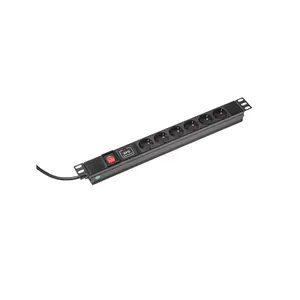 1/1.5U 19" Germany series aluminum PDU power strip distribution with switch