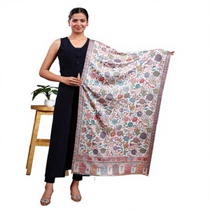Floral Printed Ethnic Shawl <b>Wrap</b> Microfiber Scarf Sand Proof Lightweight Stole for Travel Home Gym - Product Image 1