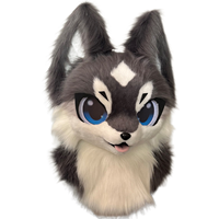 Adorable fait à la main chat et renard Fursuit tête masque enfants scène Performance porter pour Halloween et Cosplay Cosplay accessoires
