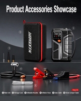 Batterie au phosphate de fer lithium de haute qualité 12800mAh, gonfleur de pneus rechargeable 150PSI, pompe à air portable, écran LCD