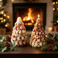 Moule à bougie en silicone antiadhésif de qualité supérieure en forme de sapin de Noël, pour bougies parfumées DIY, artisanat en résine, décoration de table de Noël