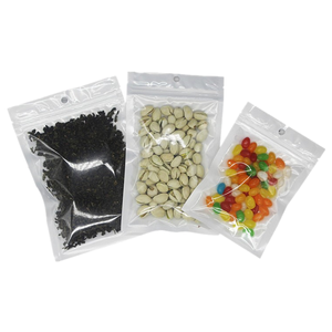 Sacs refermables compostables avec poignée perforée, laminés, blancs, 7x10 cm, lot promotionnel - Product Image 2