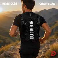 Sac à dos de course léger personnalisé pour l'extérieur, avec compartiments élastiques en Z et sangles de rangement à la taille, idéal pour la course sur sentier et le cyclisme – Fabrication OEM/ODM