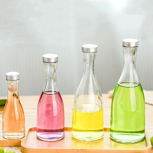 Bouteilles <span class=keywords><strong>de</strong></span> boisson en verre transparent givré <span class=keywords><strong>de</strong></span> 100 ml, 250 ml, 375 ml, 500 ml avec bouchon en liège pour l'emballage du vin <span class=keywords><strong>de</strong></span> prune - Product Image 1