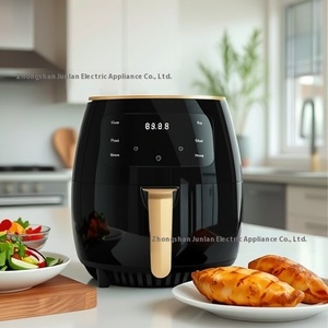 Freidora de aire eléctrica moderna para el hogar con gran capacidad, máquina de cocina de acero inoxidable sin tapa, nuevo diseño <span class=keywords><strong>Visual</strong></span> - Product Image 6
