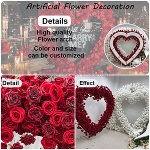 Proposta di matrimonio a Dubai proposta di matrimonio idee grande cuore fatto con fiori rossi amore a Dubai - Product Image 6