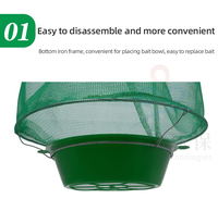 Piège à mouches durable intérieur/extérieur, cage suspendue pour insectes, pour mouches et moustiques - Lutte antiparasitaire efficace 50%-80% d'ingrédients actifs