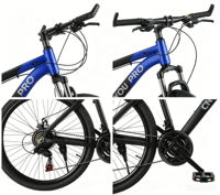 Vélo de montagne classique pas cher 26 27,5 29 pouces VTT 21 vitesses avec cadre en acier, fourche à suspension, frein à disque