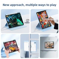 Nouvelle coque magnétique rotative détachable en acrylique pour iPad Air 4/5 et Pro 11 pouces avec protection antichoc, dissipation thermique, anti-chute et emplacement pour stylet