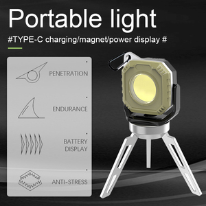 Lámpara de Trabajo COB Plegable de 180 Grados, Recargable por USB, con Soporte <span class=keywords><strong>Magnético</strong></span>, para Inspección, Garaje, Mecánica, Taller - Product Image 2