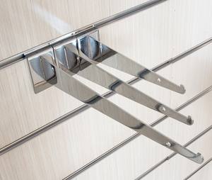 小売ディスプレイラックのメーカーガラス棚サポートスラットウォールパネルフィット金属スラットウォールシェルフブラケット - Product Image 4