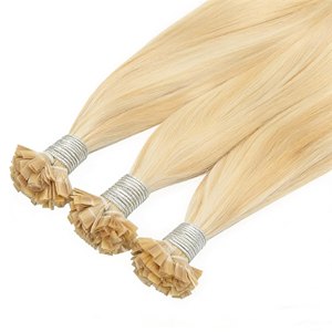 <span class=keywords><strong>ผม</strong></span>ต่อแบบยุโรปเกรดพรีเมียม สีบลอนด์ ปลายแบน ย้อมสี  แบบเชื่อมต่อเคราติน  แบบ Double Drawn  ทอ<span class=keywords><strong>ผม</strong></span>ด้วยเครื่องจักรแบบ Double Weft <span class=keywords><strong>ผม</strong></span>แท้ - Product Image 4
