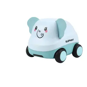 Toptan oyuncaklar dokunmatik müzikli ışık küçük araba atalet sürgülü sürtünme oyuncak arabalar hayvan karikatür atalet güç oyuncak arabalar