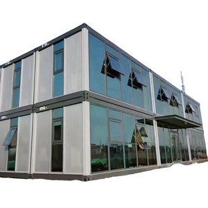Diseño SKYLINE Casa prefabricada de construcción rápida Contenedor de estructura de acero de montaje rápido <span class=keywords><strong>Edificio</strong></span> modular para uso de oficina Panel sándwich - Product Image 5