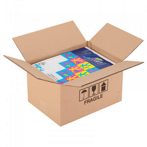 Recyclable brown wholesale Promotional <b>Strong</b> printed Single Wall Corrugated Cardboard <b>Box</b> inner size 36*27*16 cm - Product Image 2