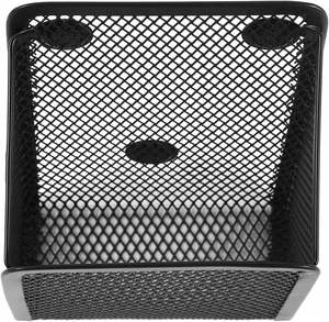 Magnetic Metal <b>Mesh</b> Pencil Holder Black Stainless Steel Pen Holder with Magnets <b>Basket</b> <b>Storage</b> Organizer for Whiteboard - Product Image 4