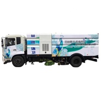 Grande balayeuse routière robuste, balayeuse à jet Chengli 15cbm, camion balayeuse routière