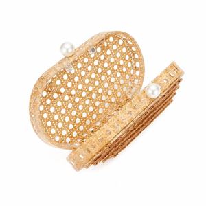 Bolso de Mano de Acrílico y Ratán para Mujer, con Cadena y Correa Cruzada, para Fiestas, Bodas, Verano, Alta Calidad, Duradero y Ecológico - Product Image 2