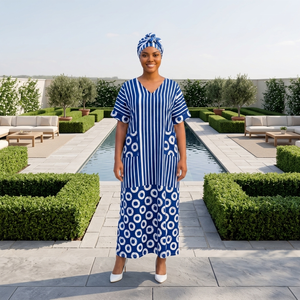 2026 New Fashion Evening Elegant Party Pockets <strong>Dress</strong> Set With Scarf Printed Banquet <strong>Dresses</strong> for <strong>Women</strong> - Product Image 6