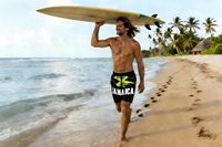Maillot de bain pour homme avec carte de la Jamaïque, short de bain à séchage rapide, maillot de bain de plage avec poches et doublure en maille