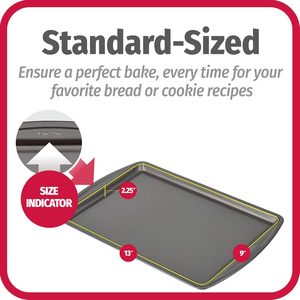 Set Loyang Panggang Baja Anti Lengket, Aman untuk Mesin Cuci Piring, Ukuran Standar untuk Roti dan Kue, Loyang untuk Oven - Product Image 6