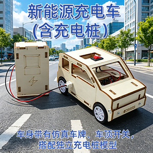Wooden Electric Car Kit With Charger STEM Science Education Toy For Kids Age 7 9Y Manual Control Wooden <b>Model</b> <b>Building</b> Set - Product Image 5