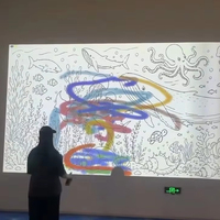 Système de projection numérique interactif AR commercial pour l'art mural, machine d'expérience de graffiti mural personnalisée pour les centres commerciaux et les événements éphémères
