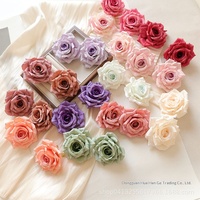 Grande boîte à fleurs en forme de corne de 10 cm, rose artificielle murale DIY, en tissu de soie synthétique tressé, pour mariage, maison, extérieur