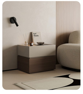 Comodino in Legno Modulare Stile Minimalista Italiano Moderno con Unità di Stoccaggio Compatta e Dimensioni Personalizzabili - Product Image 6
