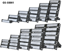 Projecteur LED modulaire IP66 en aluminium pour stade, mât haut, 500W, système d'éclairage industriel extérieur pour terrains de football et ports