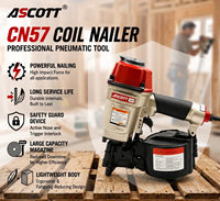 ASCOTT Aluminium-Coilnagler für Paletten, Kisten, Verkleidungen, Zäune, Rahmen und Bauarbeiten