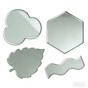 Miroir sans cadre biseauté en forme de goutte, forme organique irrégulière, verre décoratif mural pour la décoration intérieure moderne - Product Image 5