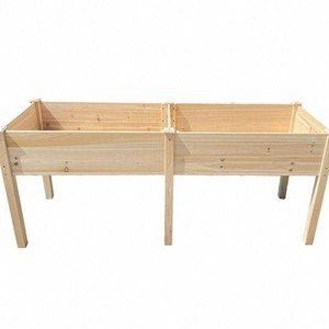 Solid Wood Elevated Garden Bed 122x60x82 Cm Outdoor Planting Box For Flower And <b>Vegetable</b> Garden Rustic Style - Product Image 4