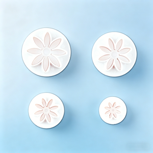 Lot de 4 <span class=keywords><strong>emporte</strong></span>-pièces <span class=keywords><strong>marguerite</strong></span> en plastique écologique pour biscuits, moule à gâteau, résistant au lave-vaisselle et au micro-ondes - Product Image 4