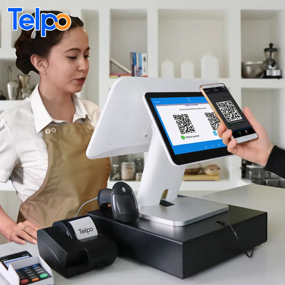 Telpo TPS680 बिलिंग मशीन कैपेसिटिव टच स्क्रीन एंड्रॉयड मशीनों छोटे व्यवसाय के लिए पीओएस सिस्टम