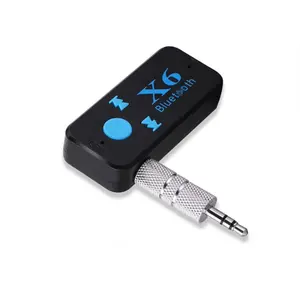 Groothandel bluetooth ontvanger auto audio mic-X6 4.1 Edr Bluetooths 4.1V Aux Audio Receiver Adapter 3.5Mm Handsfree Carkit Tf Card Play Muziek Ontvanger met Mic