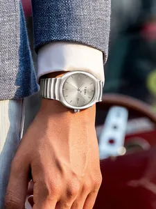 TOMI Minimalist <strong>Watch</strong> <strong>Set</strong> Mirror Polished Silver Dial Stainless Steel Milanese Band Business Casual Style With Bonus Accessories - Product Image 4