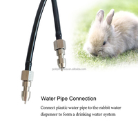 Abreuvoir à mamelons pour lapins en acier inoxydable YYC, abreuvoir à eau pour lapins, pour rongeurs, rats, hamsters