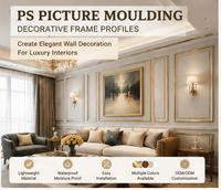 Moulure de cadre photo moderne en PS, profil décoratif léger en plastique, garniture murale pour design intérieur, fourniture directe usine
