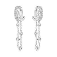 Boucles d'oreilles en argent sterling S925 plaqué or rose avec perle de culture d'eau de mer et zircon motif dessin animé, pour femme, classiques, fiançailles, simplicité, série non-argentée