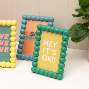 Marcos <span class=keywords><strong>de</strong></span> Fotos Personalizados Hechos a Mano con Cuentas Vibrantes, Rectangulares, Coloridos, Decorativos y Ornamentados, con Logotipo - Product Image 1