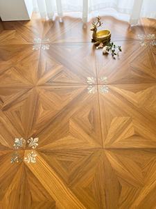 버마어 티크 아트 쪽모이 세공-자개 속지 다층 엔지니어링 바닥재 - Product Image 2